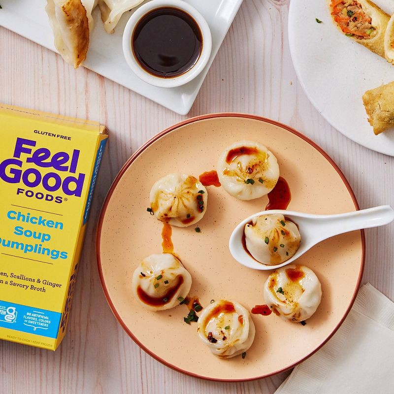 slide 4 of 6, Feel Good Foods Gluten Free Frozen Chicken Soup Dumplings - 6oz, 6 oz