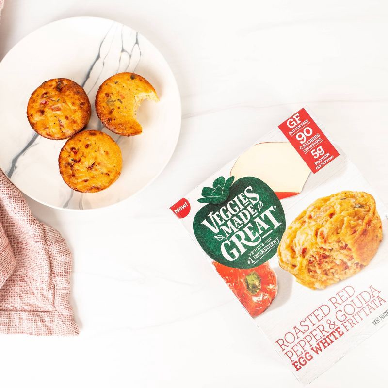 slide 5 of 7, Veggies Made Great Frozen Roasted Red Pepper & Gouda Frittata - 12oz, 12 oz