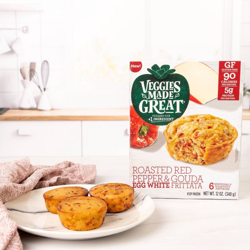 slide 7 of 7, Veggies Made Great Frozen Roasted Red Pepper & Gouda Frittata - 12oz, 12 oz