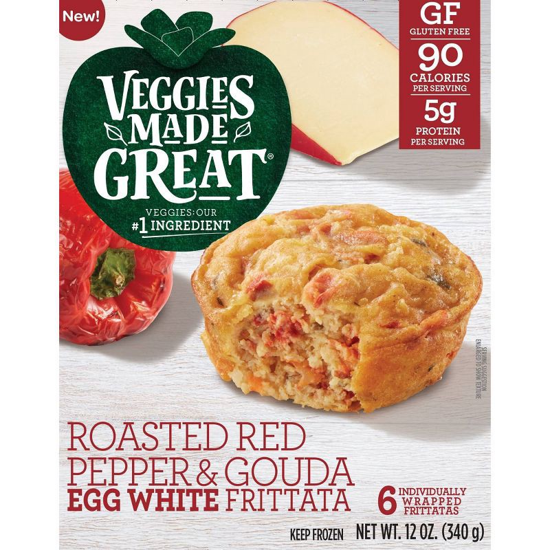 slide 1 of 7, Veggies Made Great Frozen Roasted Red Pepper & Gouda Frittata - 12oz, 12 oz