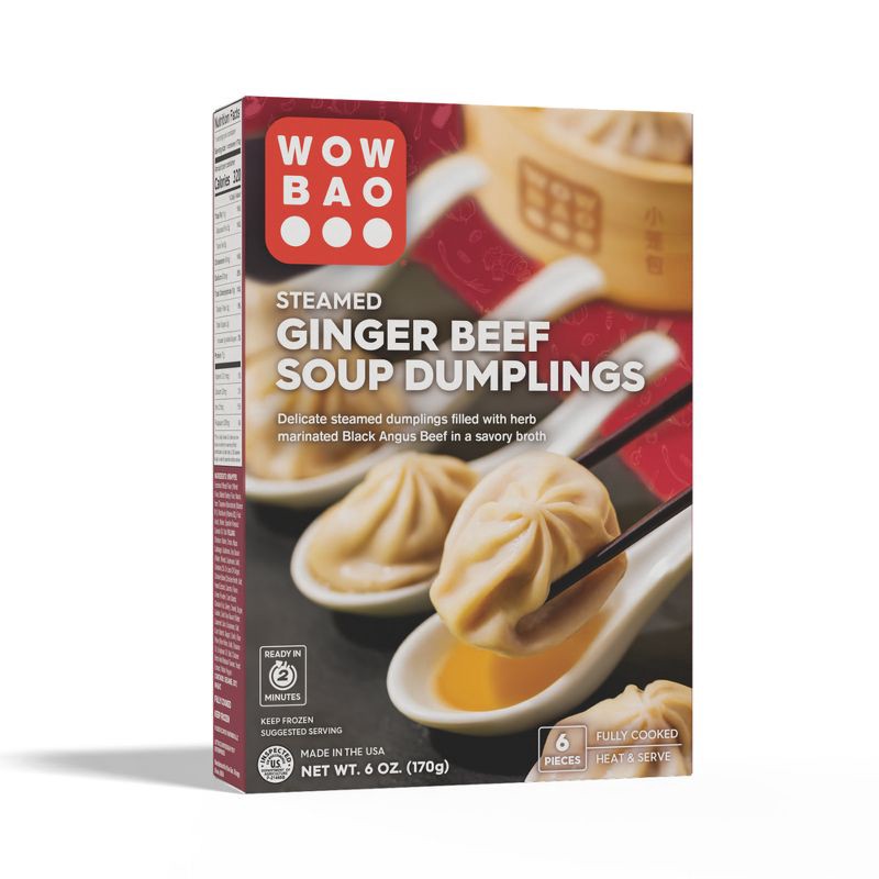 slide 2 of 5, Wow Bao Frozen Ginger Beef Soup Dumplings - 6oz, 6 oz