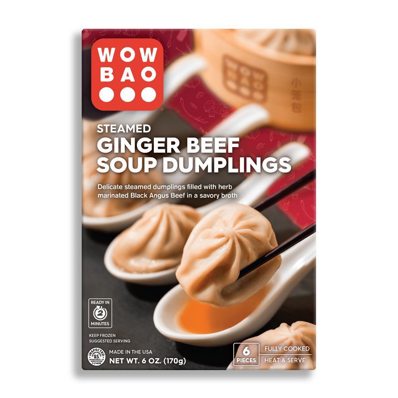slide 1 of 5, Wow Bao Frozen Ginger Beef Soup Dumplings - 6oz, 6 oz