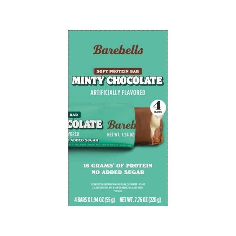 slide 1 of 4, Barebells Soft Minty Chocolate Protein Bars - 7.76oz/4pk - 16gms Protein, 7.76 oz, 4 ct