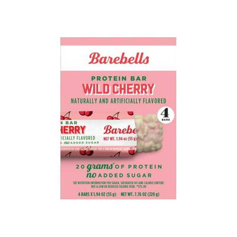 slide 1 of 3, Barebells Wild Cherry Nutrition Bars - 7.76oz/4pk - 20gms Protein, 7.76 oz, 4 ct