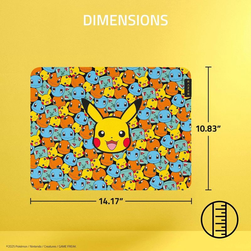 slide 5 of 7, Razer Gigantus V2 Pokemon Kanto Starters Edition Soft Gaming Mouse Mat, 1 ct