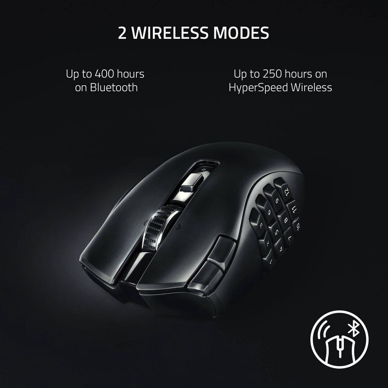 slide 3 of 6, Razer Naga V2 HyperSpeed Wireless MMO Gaming Mouse, 1 ct