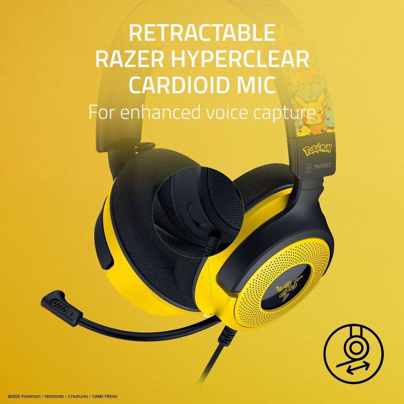 slide 3 of 9, Razer Kraken V4 X Wired Gaming Headset Pokemon Kanto Starters Edition, 1 ct