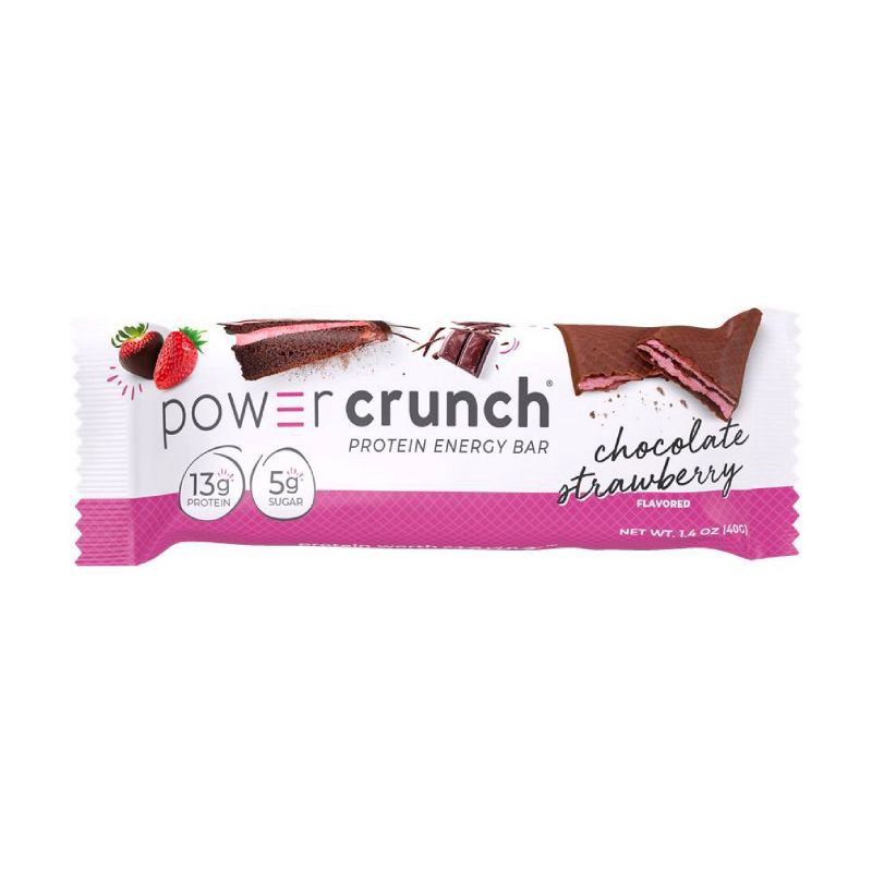 slide 2 of 6, Power Crunch Energy Chocolate Strawberry Protein Bar - 5ct, 5 ct