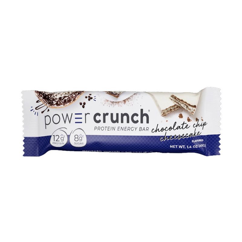 slide 2 of 6, Power Crunch Energy Chocolate Chip Cheesecake Protein Bar - 5ct, 5 ct