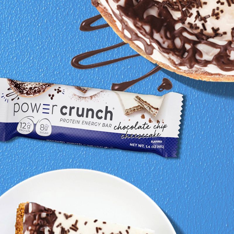 slide 5 of 6, Power Crunch Energy Chocolate Chip Cheesecake Protein Bar - 5ct, 5 ct