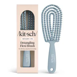 Kitsch Detangling Flexi Brush - Haze Blue: Hair Styling, For All Hair Types, TPE Bristles