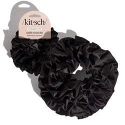 Kitsch Ruffled Scrunchie - Black: Hair Styling, Securing Hair, All Hair Types, Recycled Polyester