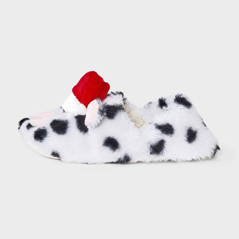 slide 2 of 4, Women's Holiday Cow with 3D Santa Hat Christmas Faux Fur Slipper Socks with Grippers - Wondershop™ Red M/L, 1 ct