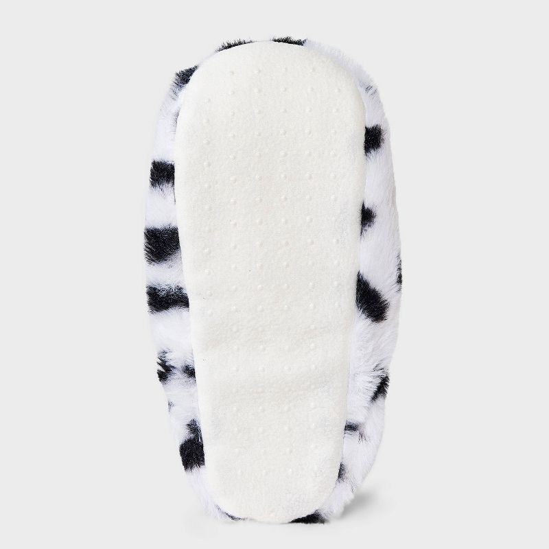 slide 4 of 4, Women's Holiday Cow with 3D Santa Hat Christmas Faux Fur Slipper Socks with Grippers - Wondershop™ Red M/L, 1 ct