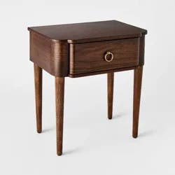 Threshold designed w/Studio McGee Nephi One Drawer Side Table Walnut Brown Wood Veneer - Threshold™ designed with Studio McGee; Fully Assembled