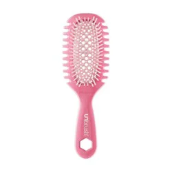 UNbrush Curl Hair Brush - Coral Pink: Detangling Brush, Nylon Bristles