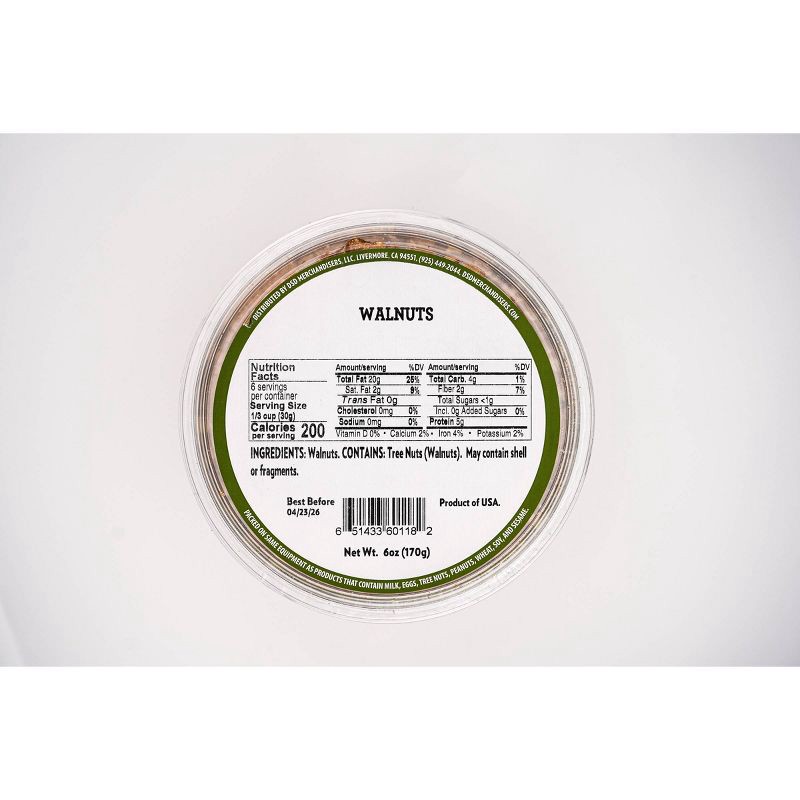 slide 5 of 5, DSD Merchandisers Chandler Walnuts - 6oz Tub, 6 oz