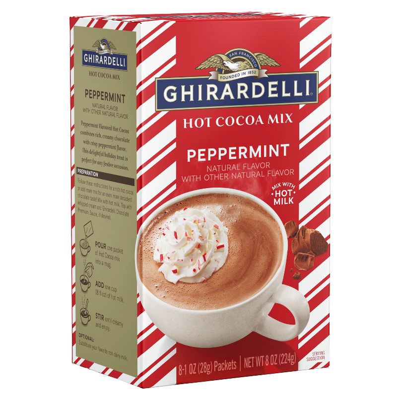 slide 2 of 6, Ghirardelli Peppermint Hot Cocoa Mix - 8oz/8ct, 8 ct; 8 oz