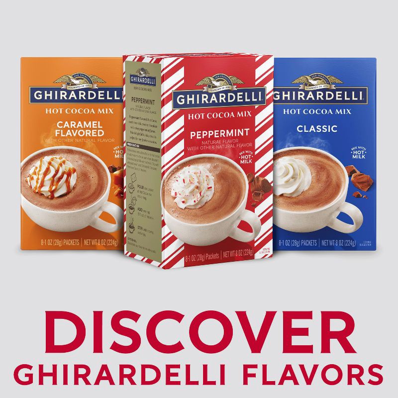 slide 3 of 6, Ghirardelli Peppermint Hot Cocoa Mix - 8oz/8ct, 8 ct; 8 oz