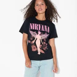 Merch Traffic Women's Nirvana in Utero Short Sleeve Graphic T-Shirt - Black XXL
