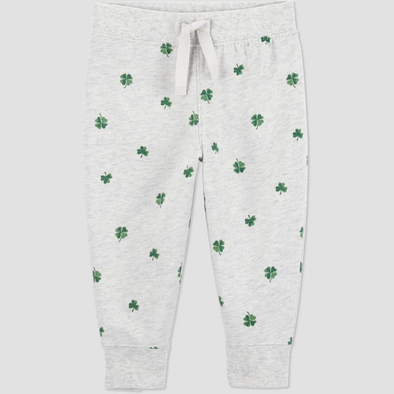 slide 3 of 4, Carter's Just One You® Baby 2pc St. Patrick's Day Lucky Little One Sweatshirt and Jogger Pants Set - Green 3M, 2 ct