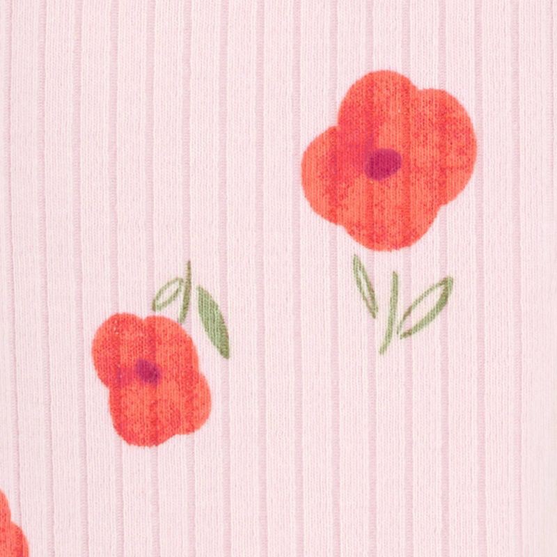 slide 2 of 4, Carter's Just One You® Baby Girls' 2pc Long Sleeve Floral Ruffle Sweatshirt and Leggings Set - Pink 3M, 2 ct