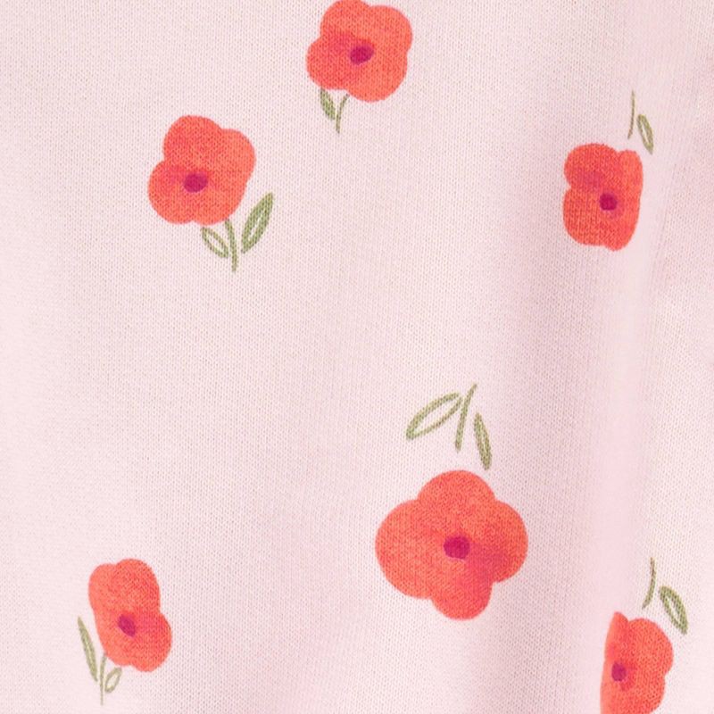 slide 4 of 4, Carter's Just One You® Baby Girls' 2pc Long Sleeve Floral Ruffle Sweatshirt and Leggings Set - Pink 18M, 2 ct