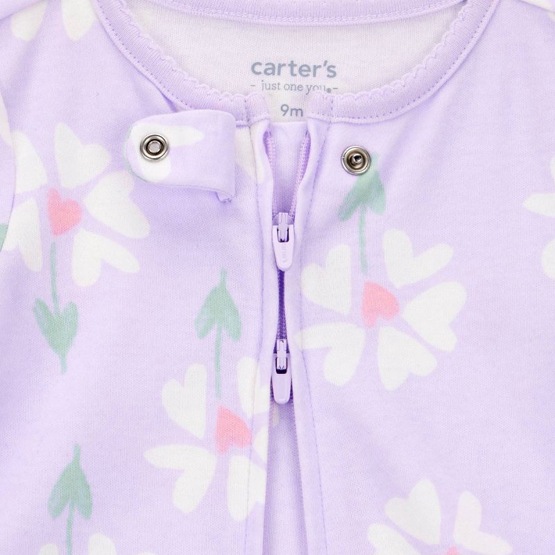 slide 4 of 4, Carter's Just One You®️ Baby Girls' Floral Little Sister Sleep N' Play - Purple 9M, 1 ct