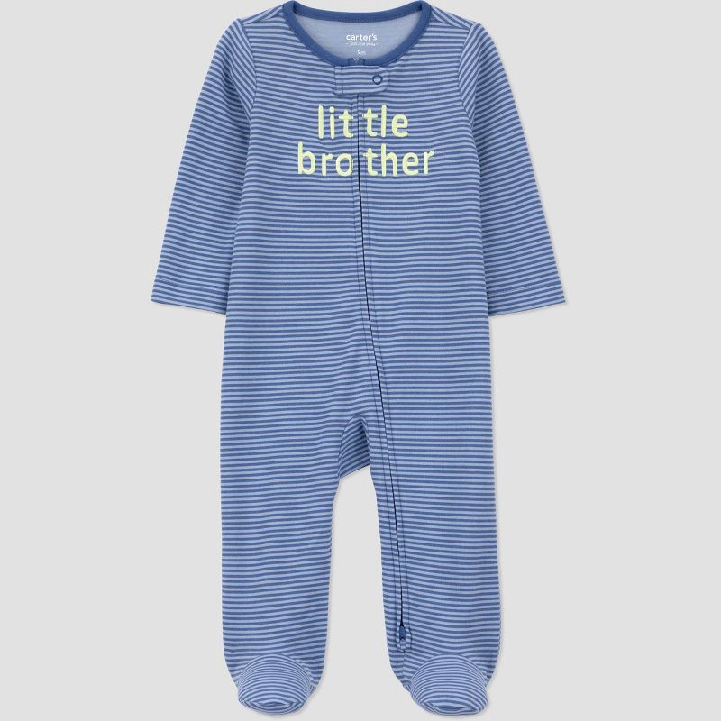 slide 1 of 4, Carter's Just One You®️ Baby Boys' Little Brother Sleep N' Play - Blue 3M, 1 ct