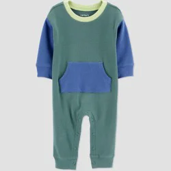 Carter's Just One You®️ Baby Boys' Colorblock Thermal Romper- Green 3M