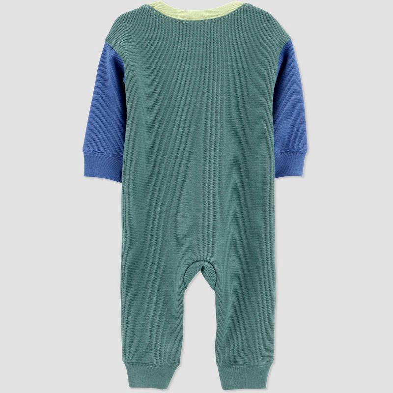 slide 2 of 4, Carter's Just One You®️ Baby Boys' Colorblock Thermal Romper- Green 9M, 1 ct