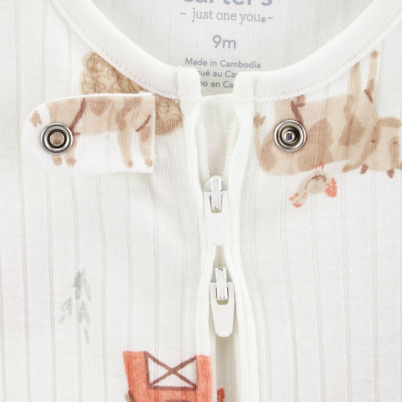 slide 2 of 5, Carter's Just One You®️ Baby Farm Animals Sleep N' Play - Ivory 3M, 1 ct