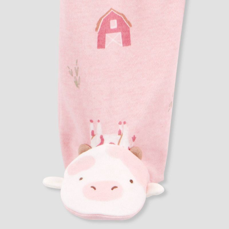 slide 5 of 5, Carter's Just One You®️ Baby Girls' Farm Animals Sleep N' Play - Pink 6M, 1 ct