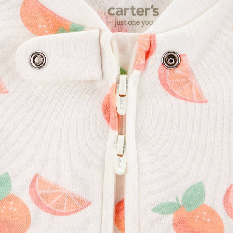 slide 5 of 5, Carter's Just One You®️Baby Girls' Clementine Fruit Sleep N' Play - Orange 6M, 1 ct