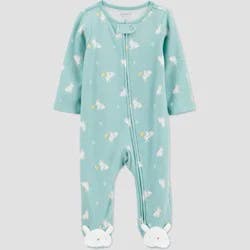 Carter's Just One You®️ Baby Girls' Sweet Bunny Sleep N' Play - Teal Newborn