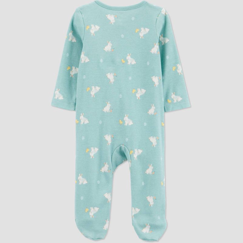 slide 3 of 5, Carter's Just One You®️ Baby Girls' Sweet Bunny Sleep N' Play - Teal 3M, 1 ct