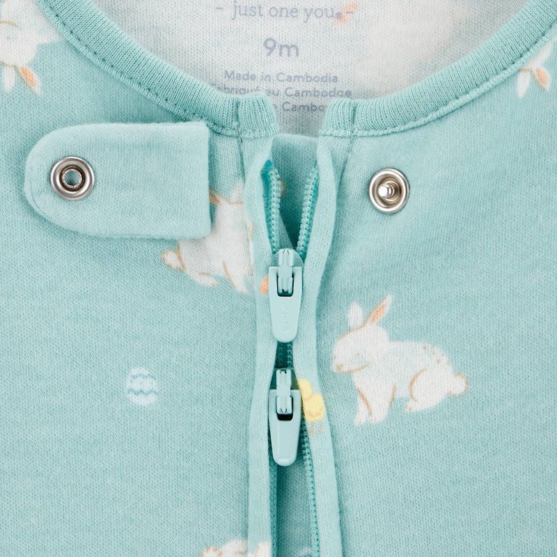 slide 4 of 5, Carter's Just One You®️ Baby Girls' Sweet Bunny Sleep N' Play - Teal 3M, 1 ct