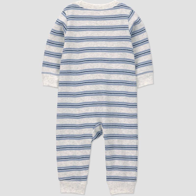 slide 2 of 4, Carter's Just One You®️ Baby Boys' Striped Thermal Romper- Gray 18M, 1 ct