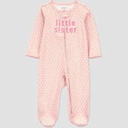 Carter's Just One You®️ Baby Girls' Floral Little Sister Sleep N' Play - Light Pink Newborn