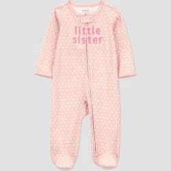Carter's Just One You®️ Baby Girls' Floral Little Sister Sleep N' Play - Light Pink 3M