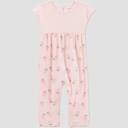 Carter's Just One You®️ Baby Girls' Raspberry Fruit Ribbed Romper- Pink 12M