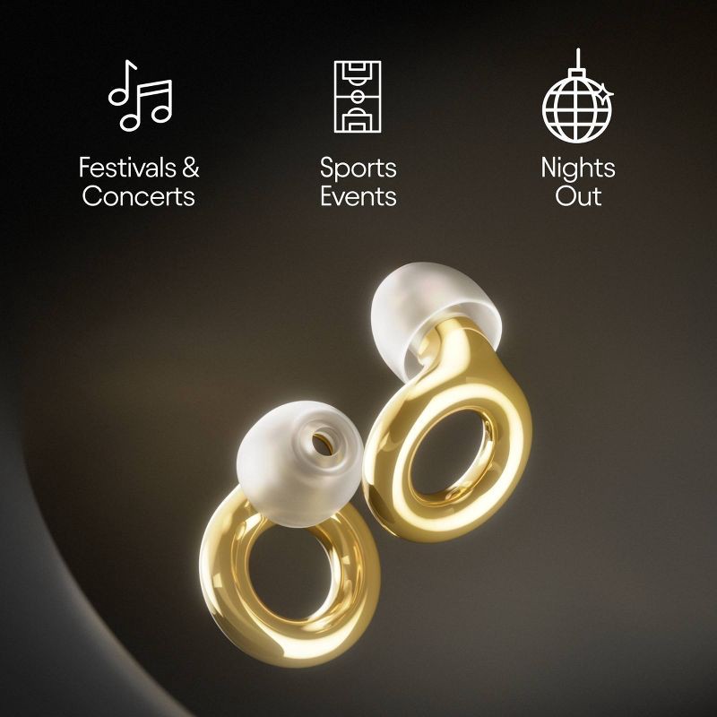 slide 7 of 12, Loop Earplugs Loop Experience™ 2 Earplugs for Live Events, Concerts, Festivals and Nights Out - Gold, 1 ct