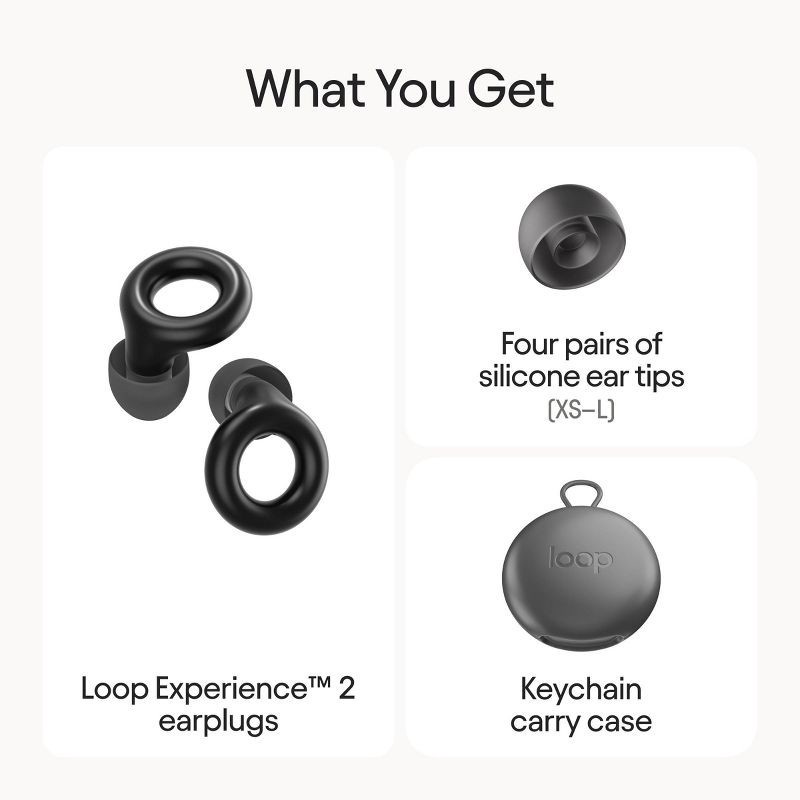 slide 4 of 12, Loop Earplugs Loop Experience™ 2 Earplugs for Live Events, Concerts, Festivals and Nights Out - Black, 1 ct