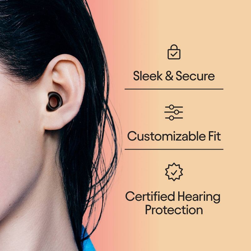 slide 5 of 12, Loop Earplugs Loop Experience™ 2 Earplugs for Live Events, Concerts, Festivals and Nights Out - Black, 1 ct