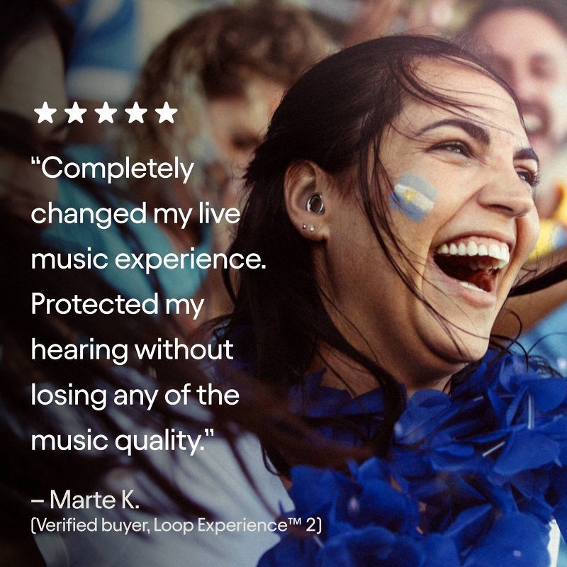 slide 9 of 12, Loop Earplugs Loop Experience™ 2 Earplugs for Live Events, Concerts, Festivals and Nights Out - Black, 1 ct