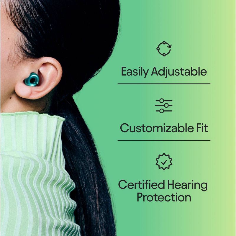 slide 5 of 12, Loop Earplugs Loop Switch™ 2 Earplugs for Adjustable Volume Control and Instant Noise Relief - Emerald, 1 ct