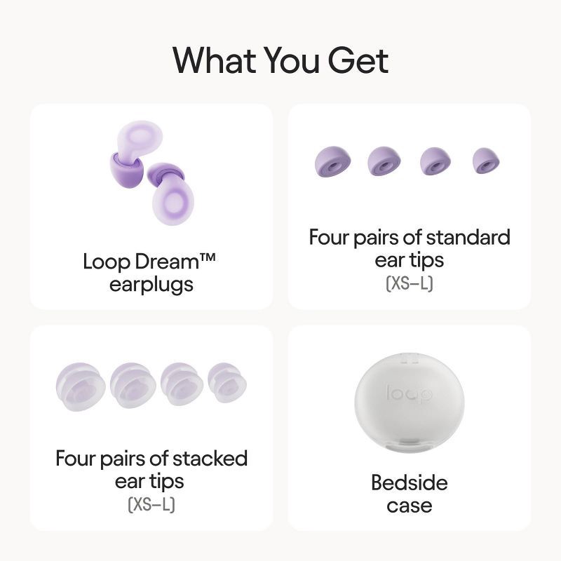 slide 12 of 12, Loop Earplugs Loop Dream™ Earplugs for Deep Sleep, Napping and Snoring - Lilac, 1 ct