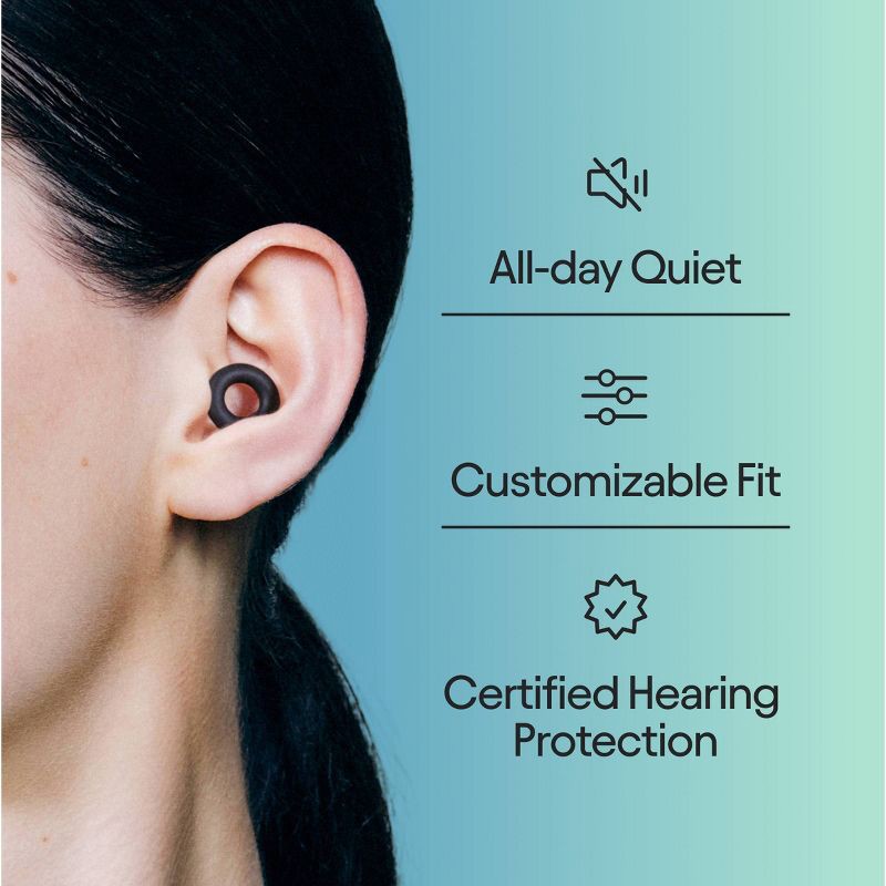 slide 5 of 12, Loop Earplugs Loop Quiet™ 2 Earplugs for Focus, Travel and Sleep - Black, 1 ct
