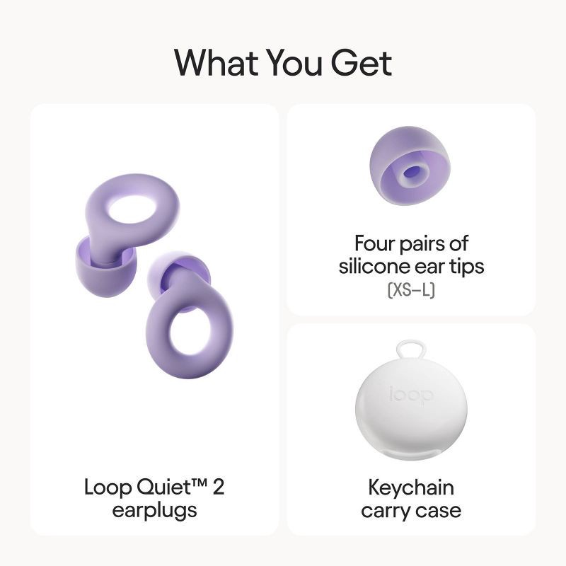 slide 4 of 12, Loop Earplugs Loop Quiet™ 2 Earplugs for Focus, Travel and Sleep - Violet, 1 ct