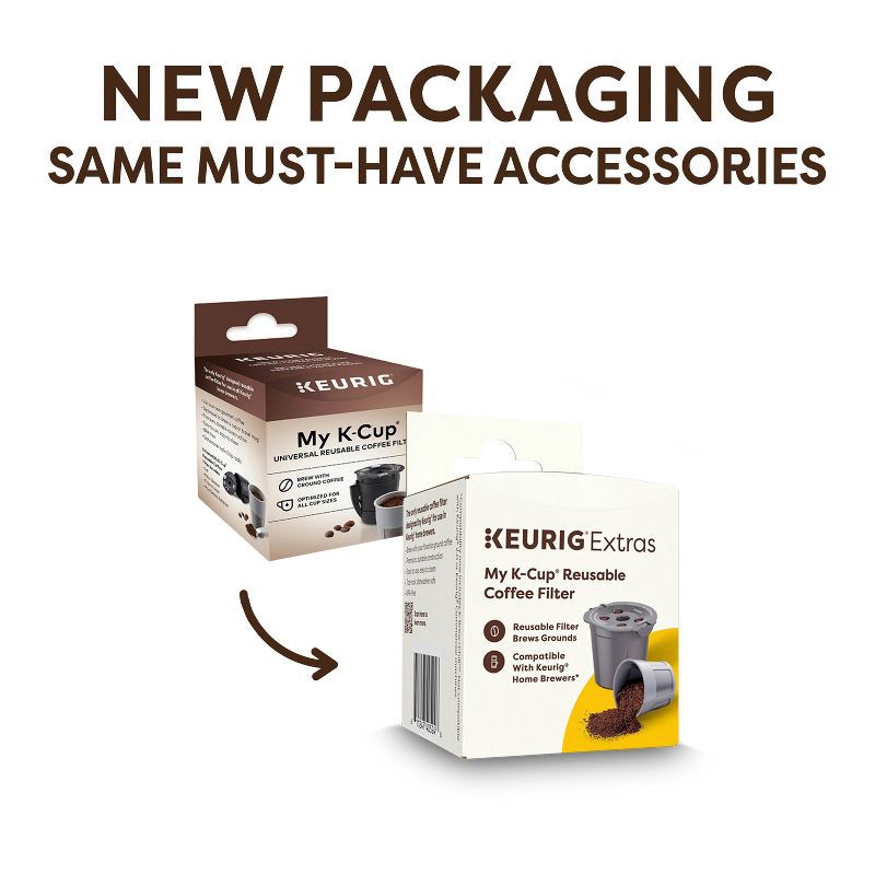 slide 8 of 8, Keurig My K-Cup 3.0 Reusable Coffee Filter, Eco-friendly Gray, 1 ct